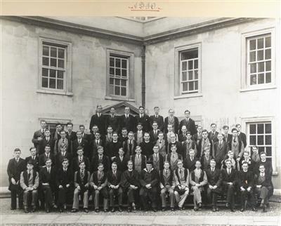 cc02017A 1940 matric.jpg; cc02017; Cambridge University Christ's College 1940 Matriculation; Photograph